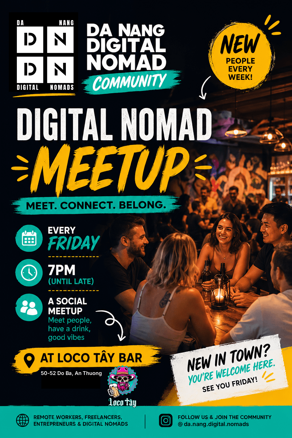 Digital Nomad Meetup flyer