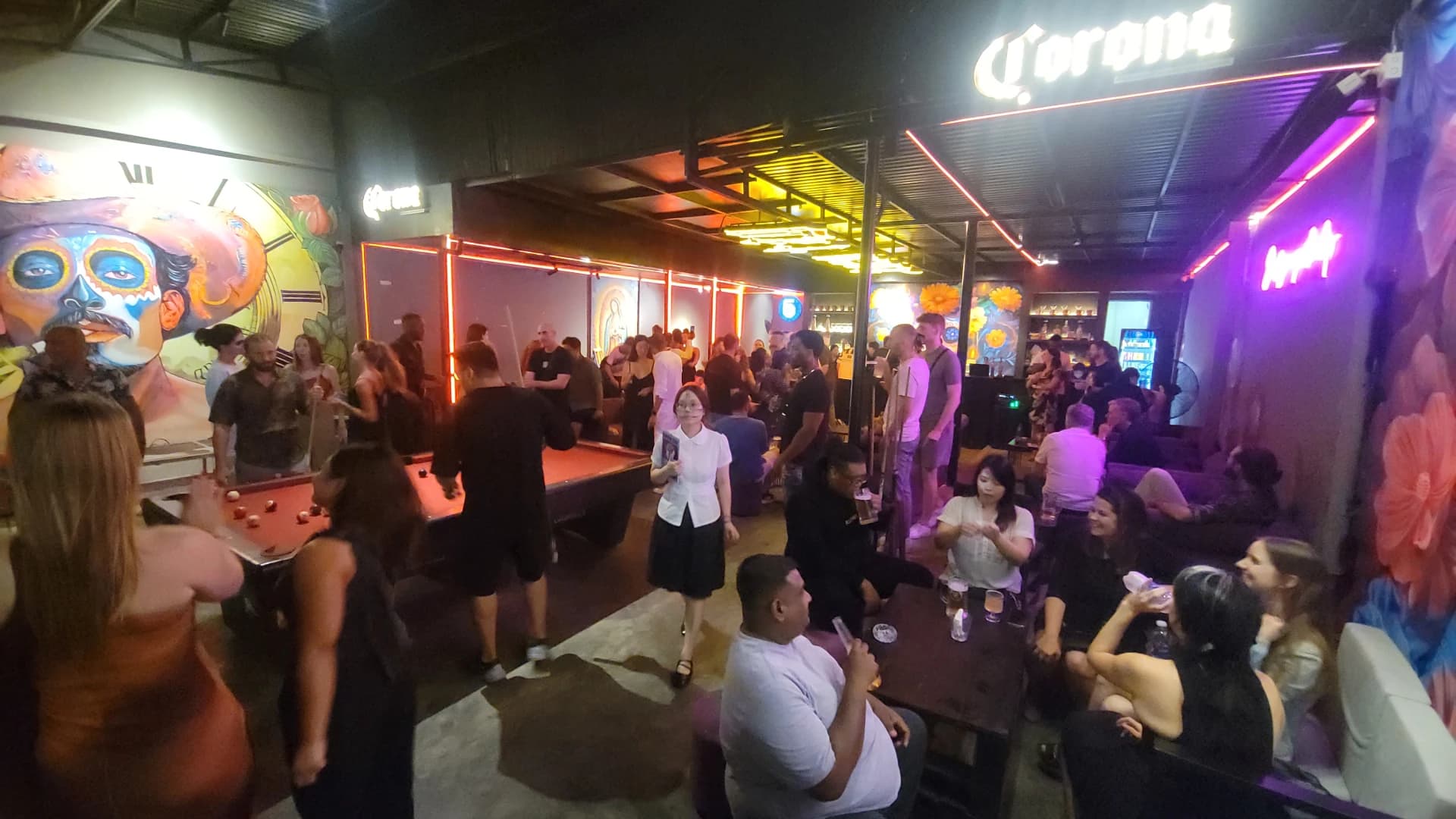 A packed night across the floor at Loco Tây