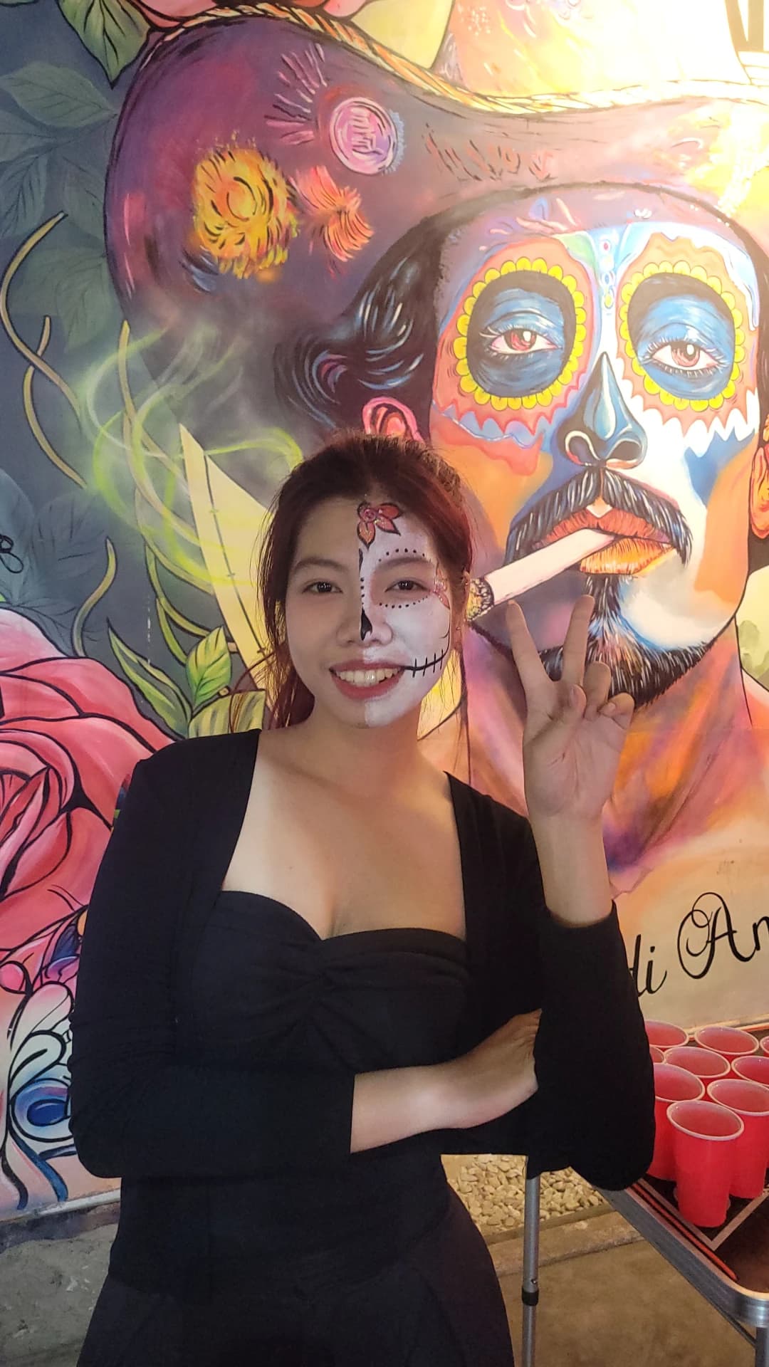 Catrina face paint at Loco Tây